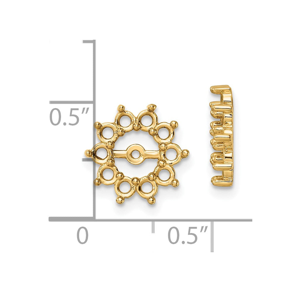 14K Fancy Diamond Earring Jacket Mountings