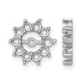 14k White Gold Fancy Diamond Earring Jacket Mountings