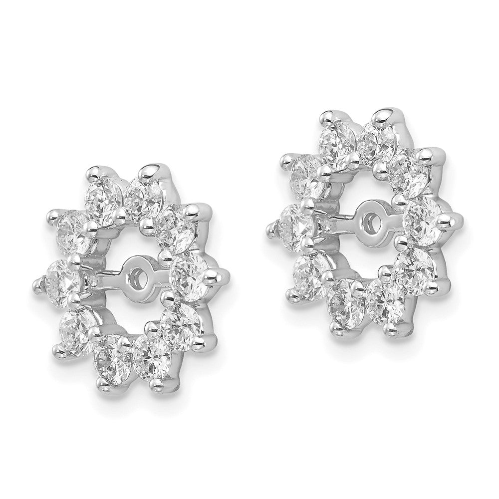 14k White Gold VS Fancy Diamond Earring Jacket