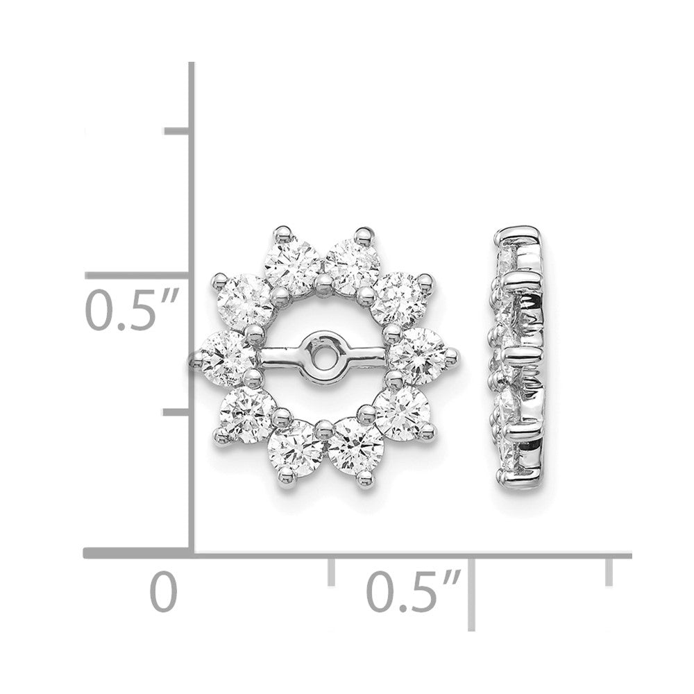 14k White Gold VS Fancy Diamond Earring Jacket