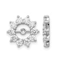 14k White Gold A Fancy Diamond Earring Jacket
