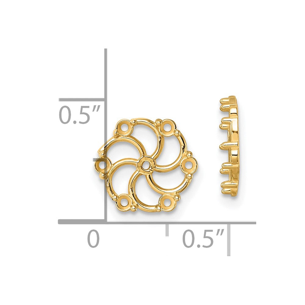 14k Diamond Earring Jacket Mountings