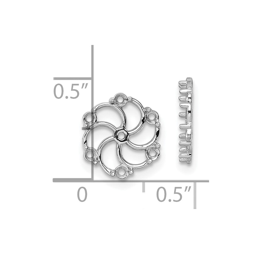 14k White Gold Diamond Earring Jacket Mountings