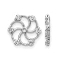 14k White Gold AA Diamond Earring Jackets