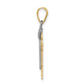 14k Two-Tone Small Boy with Hat on Left Engravable Charm