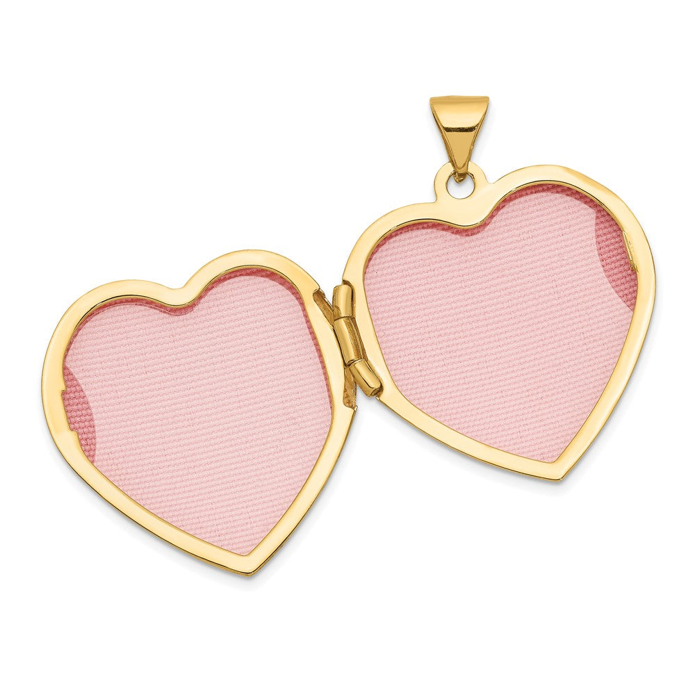 14ky w/ White Rhodium Floral Heart Locket