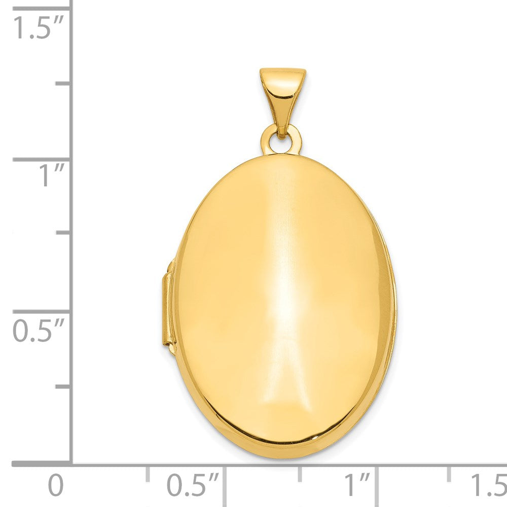 14k Polished Domed Oval Locket