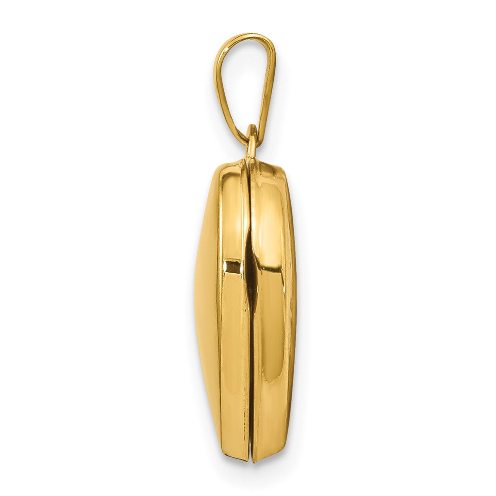 14k Plain 15mm Heart Locket