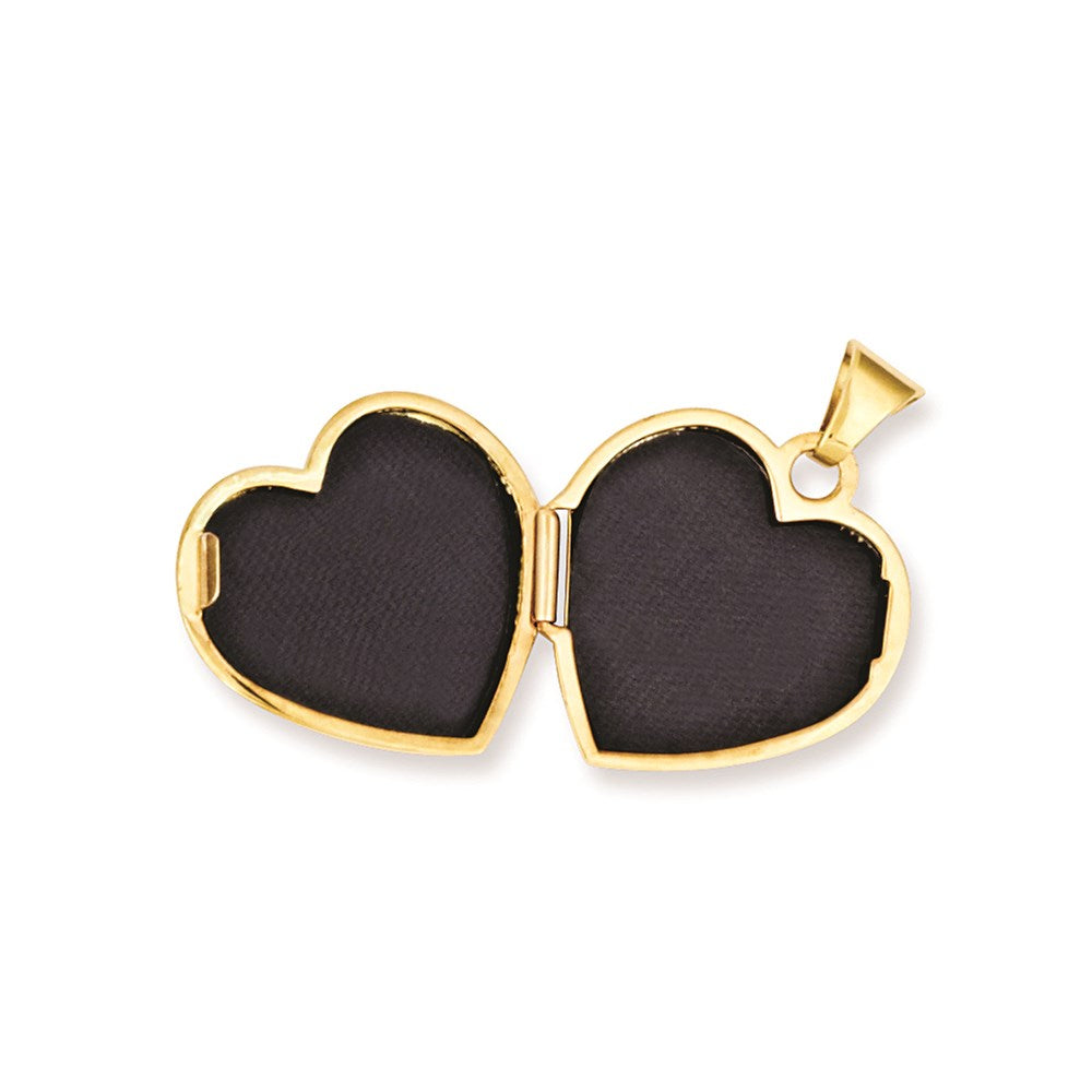 14k Plain 15mm Heart Locket