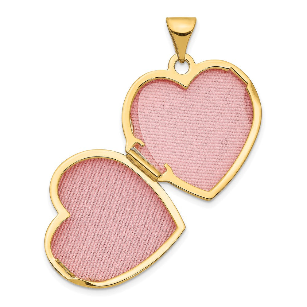 14k w/ Rhodium DAUGHTER Floral 18mm Heart Locket