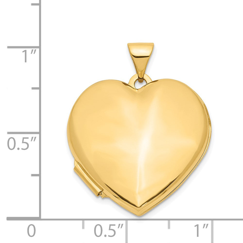 14k 21mm Heart Domed Locket