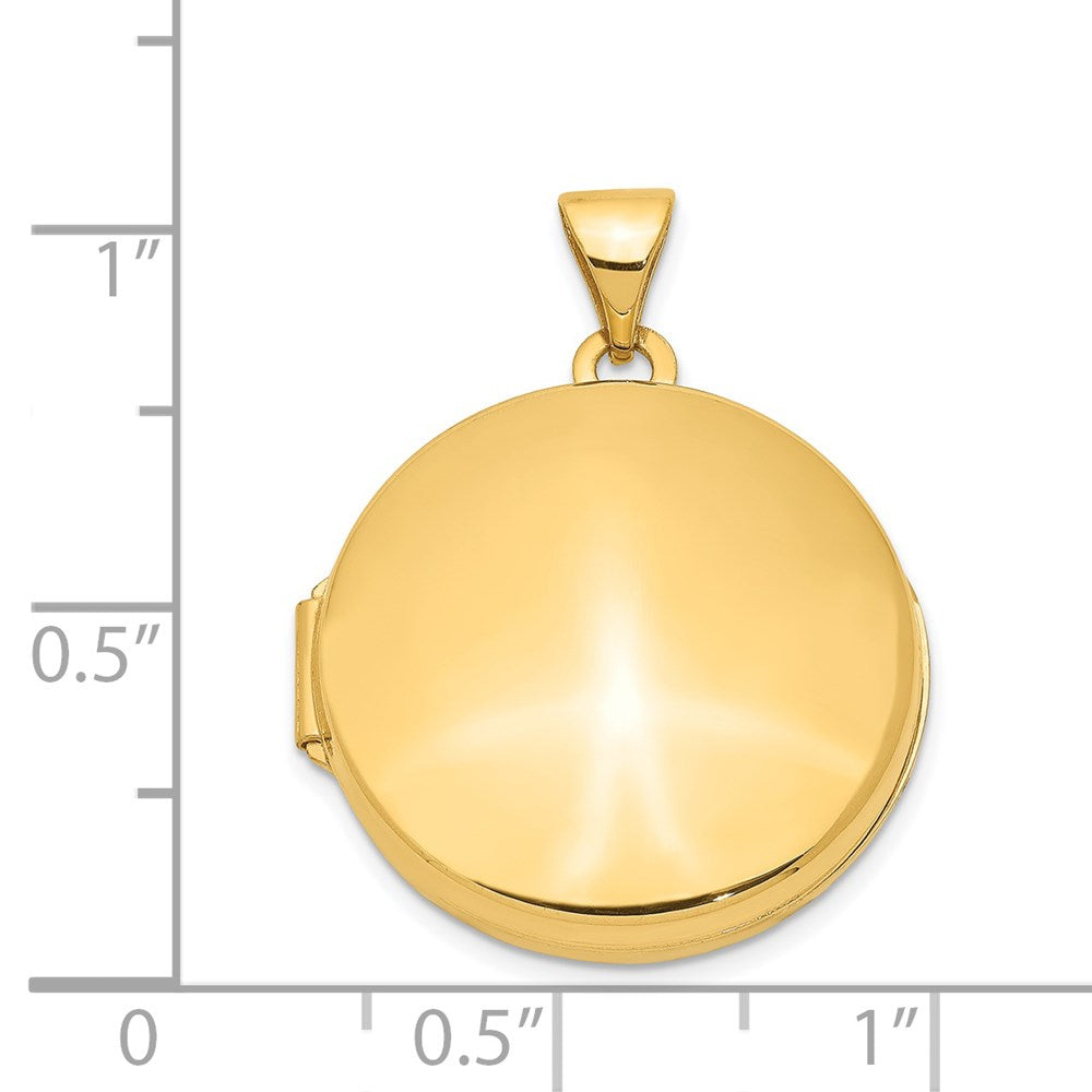 14ky 20mm Round Plain Domed Locket