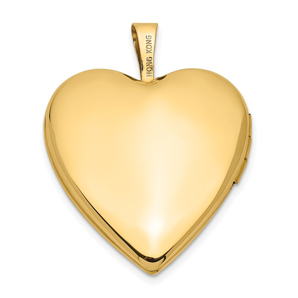 14K 20mm Enamel Rose Heart Locket