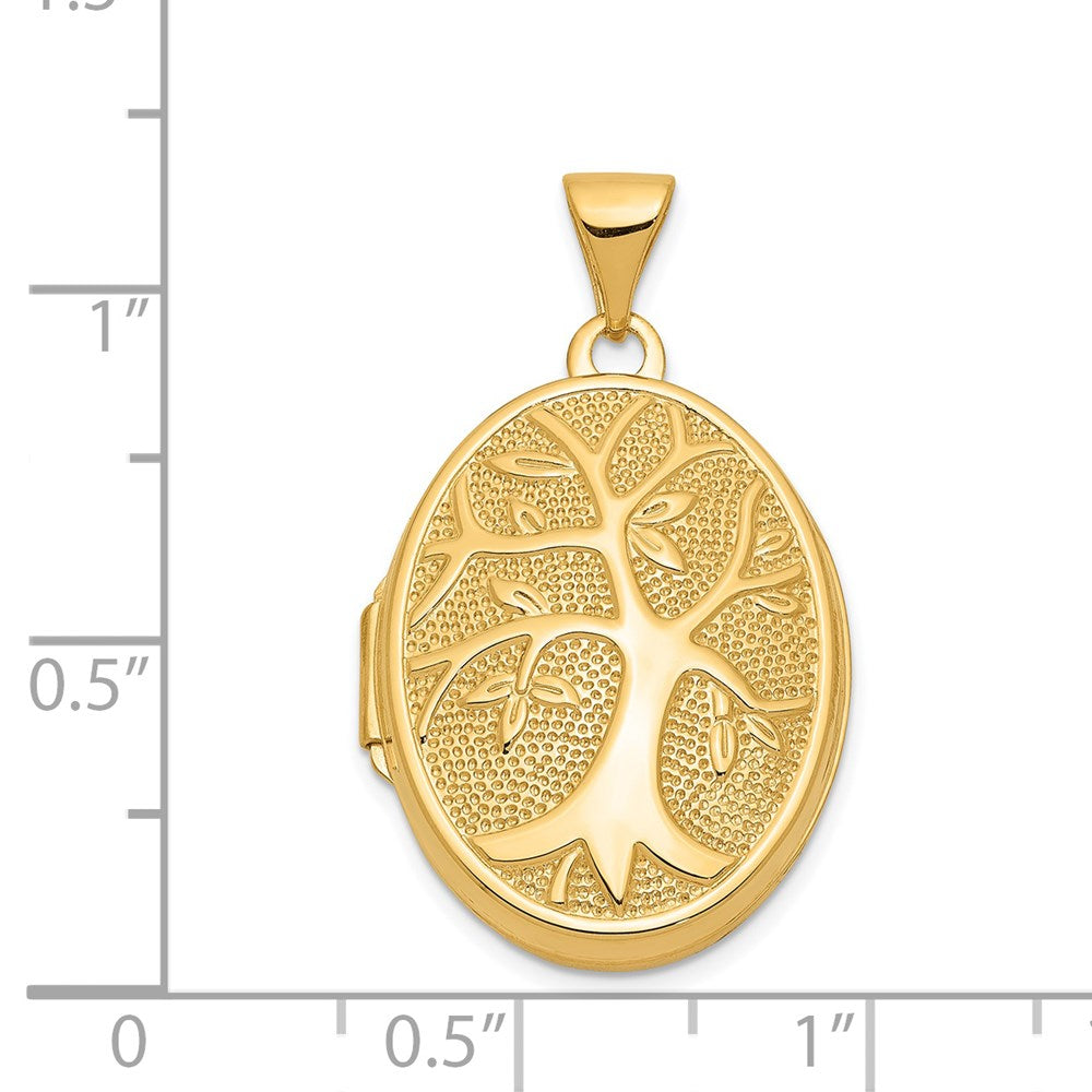 14ky 21x16mm Oval Tree Locket