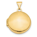 14k Polished Domed 16mm Round Locket