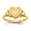 14ky 10mm Heart Shaped (8x8mm Photos) Locket Ring