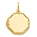 14k Polished with Border 18mm Octagon Shaped Locket