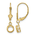14k 5mm Round Leverback Earring Mountings