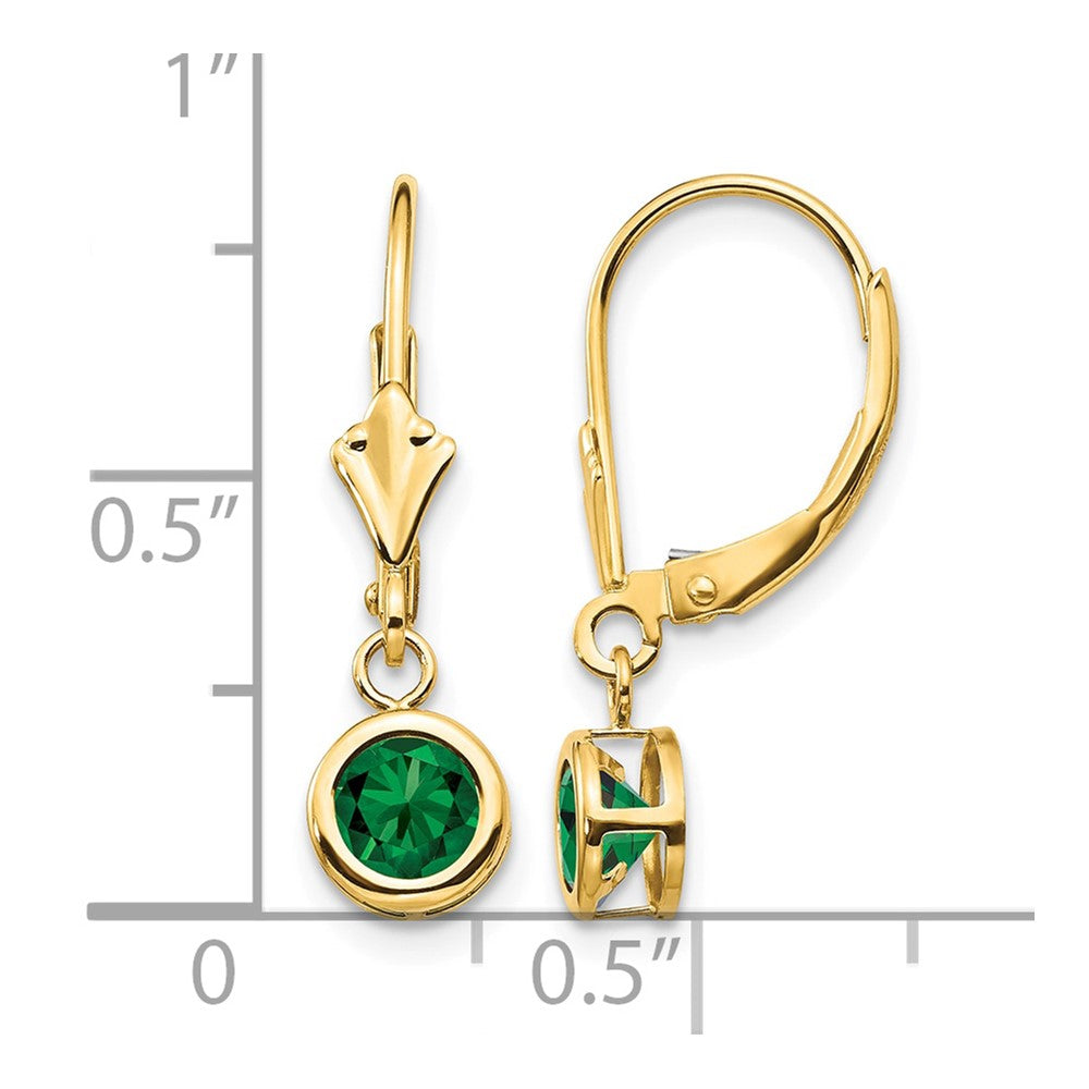 14k 5mm Mount St. Helens Leverback Earring