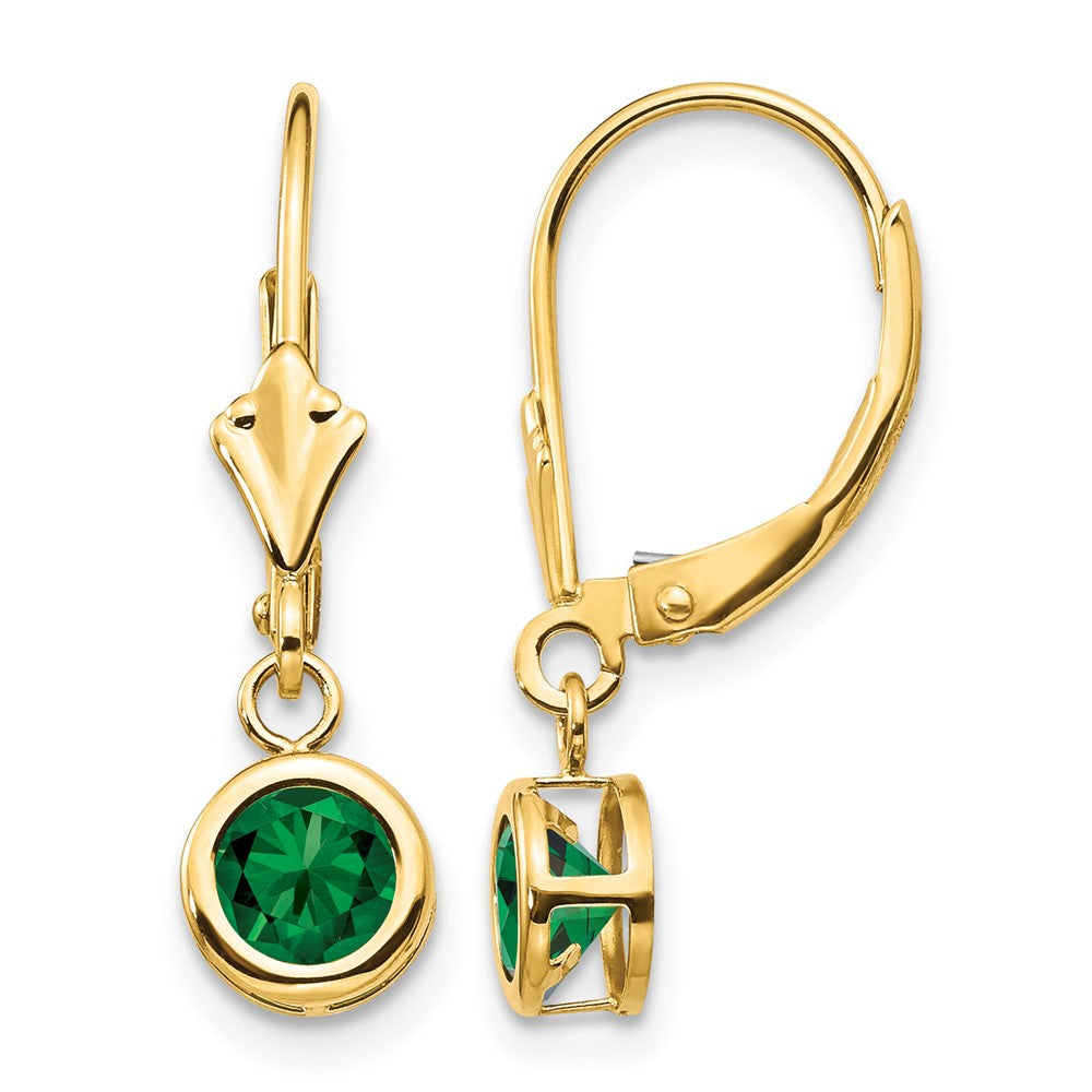 14k 5mm Mount St. Helens Leverback Earring