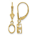 14k 7x5 Oval Leverback Earring Mounting