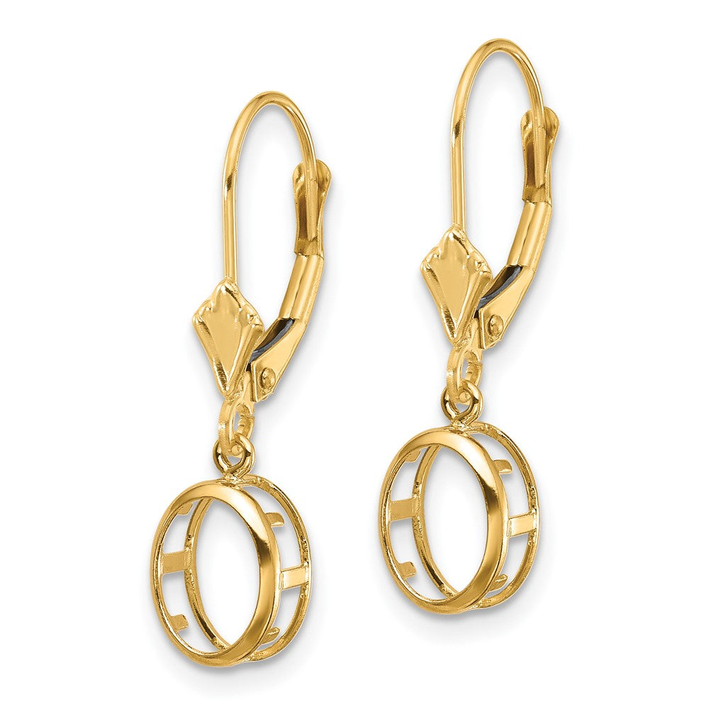 14k 8x6 Oval Leverback Earring Mounting