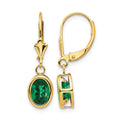 14k Mount St. Helens Oval Leverback Earrings