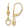 14k 5x5 Heart Leverback Earring Mounting