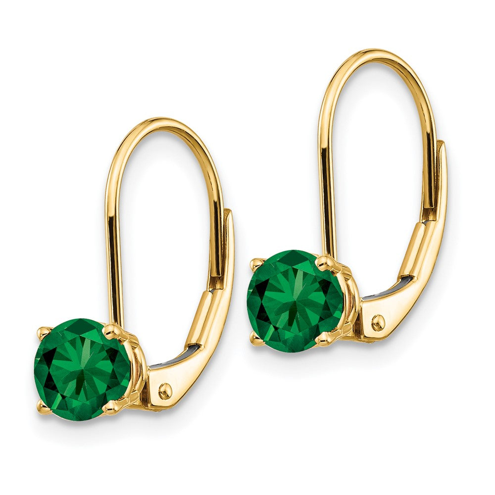 14k 5mm Mount St. Helens Leverback Earrings