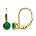 14k 5mm Mount St. Helens Leverback Earrings