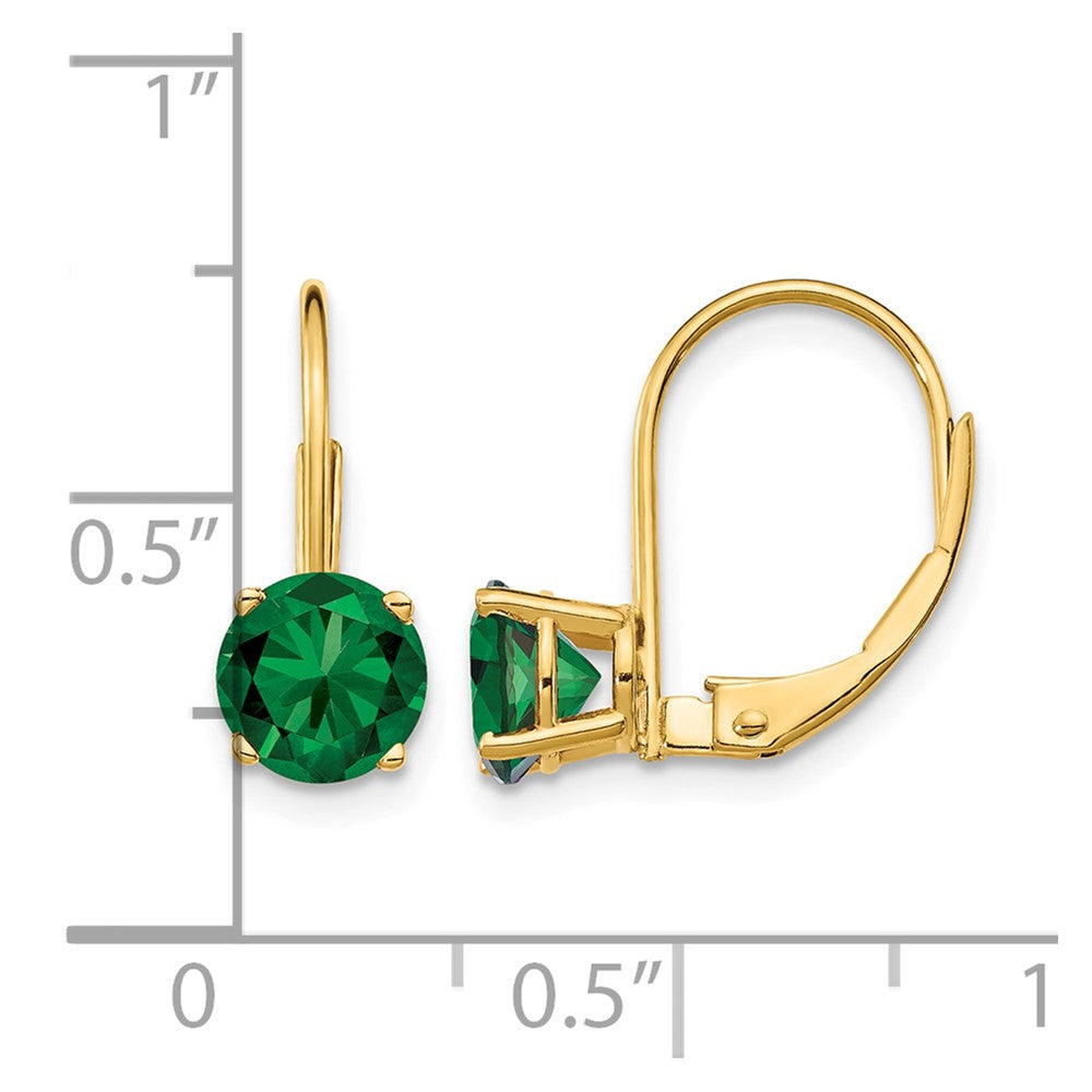 14k 6mm Mount St. Helens Leverback Earrings