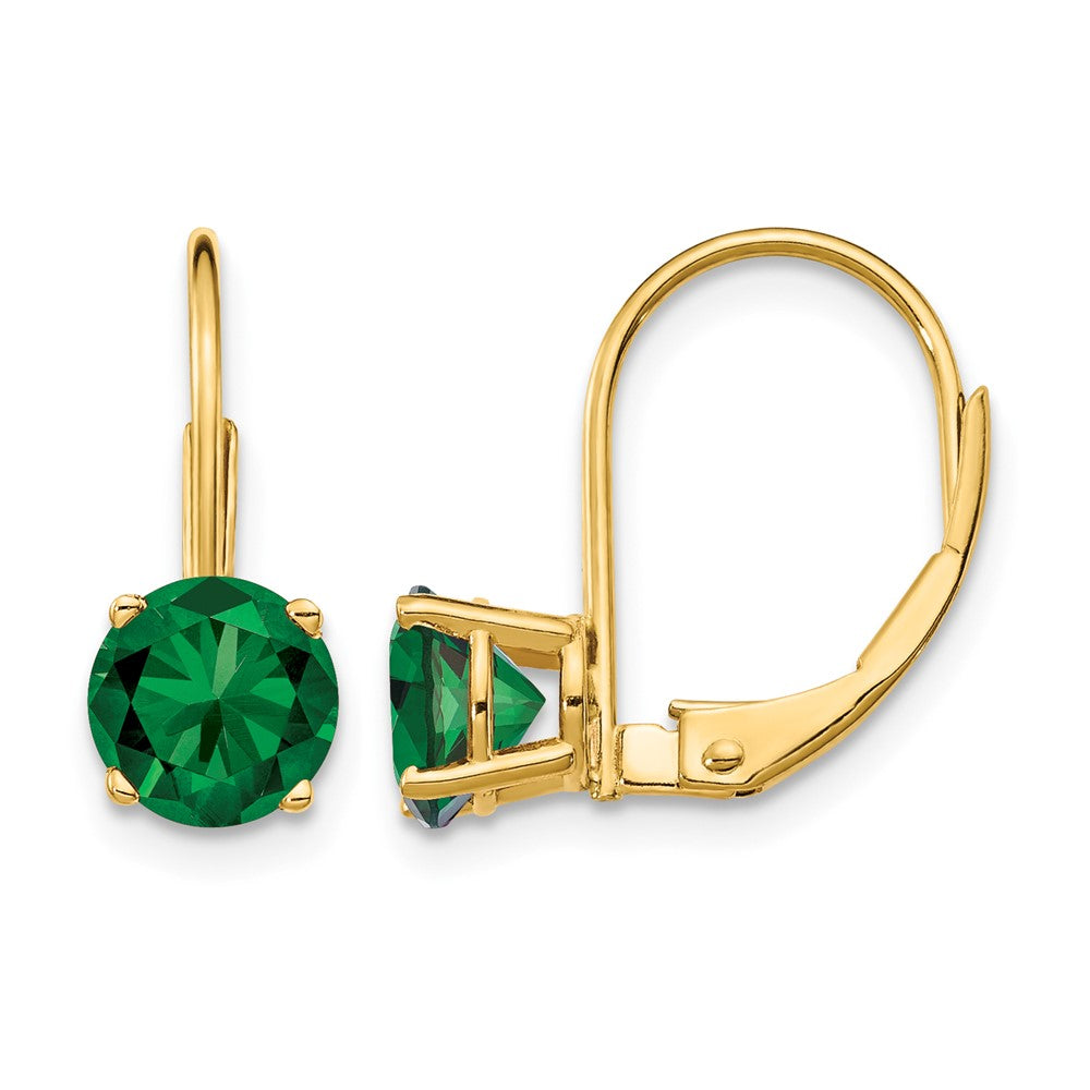14k 6mm Mount St. Helens Leverback Earrings