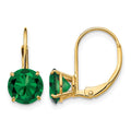 14k 7mm Mount St. Helens Leverback Earrings