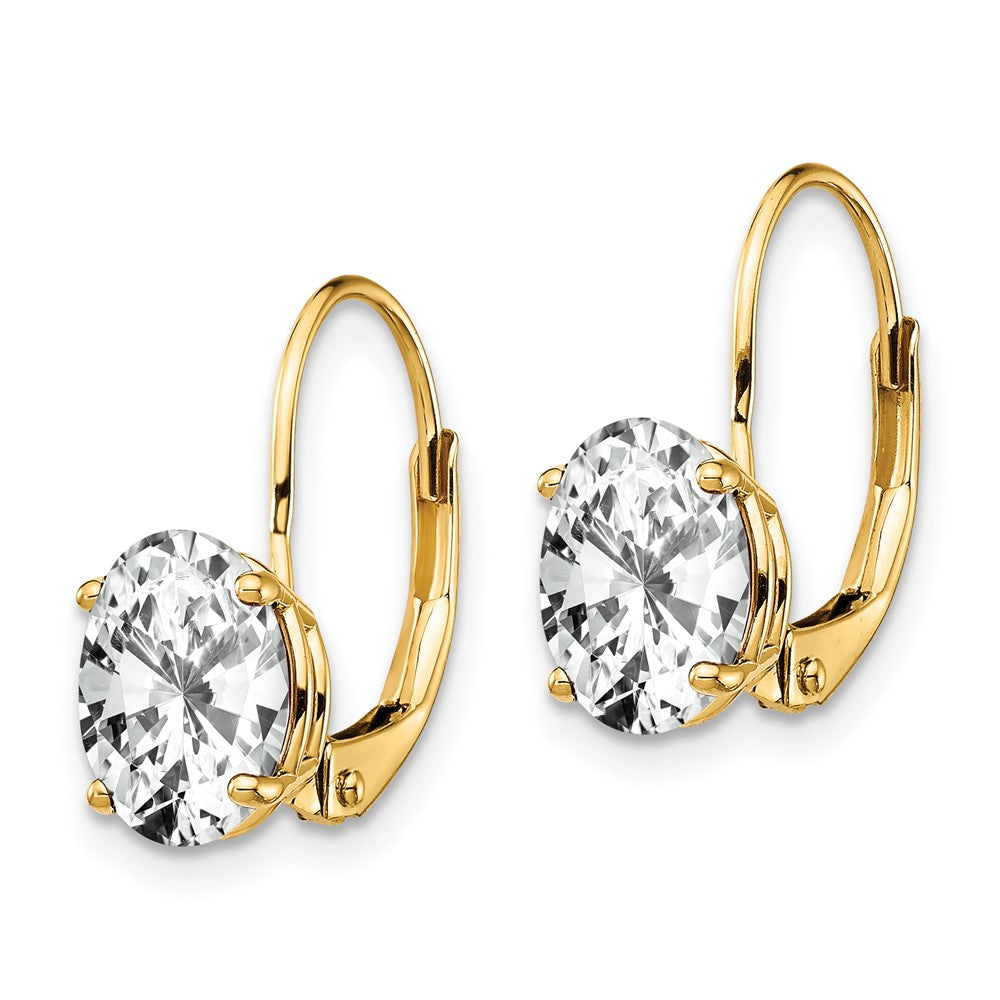 14k 8x6 Oval Leverback Earring Mounting