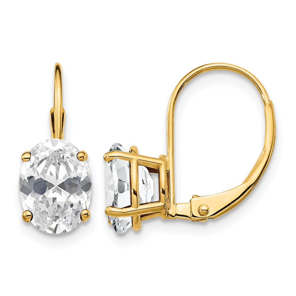 14k 8x6 Oval Leverback Earring Mounting