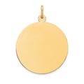 14k Plain .018 Gauge Circular Engravable Disc Charm