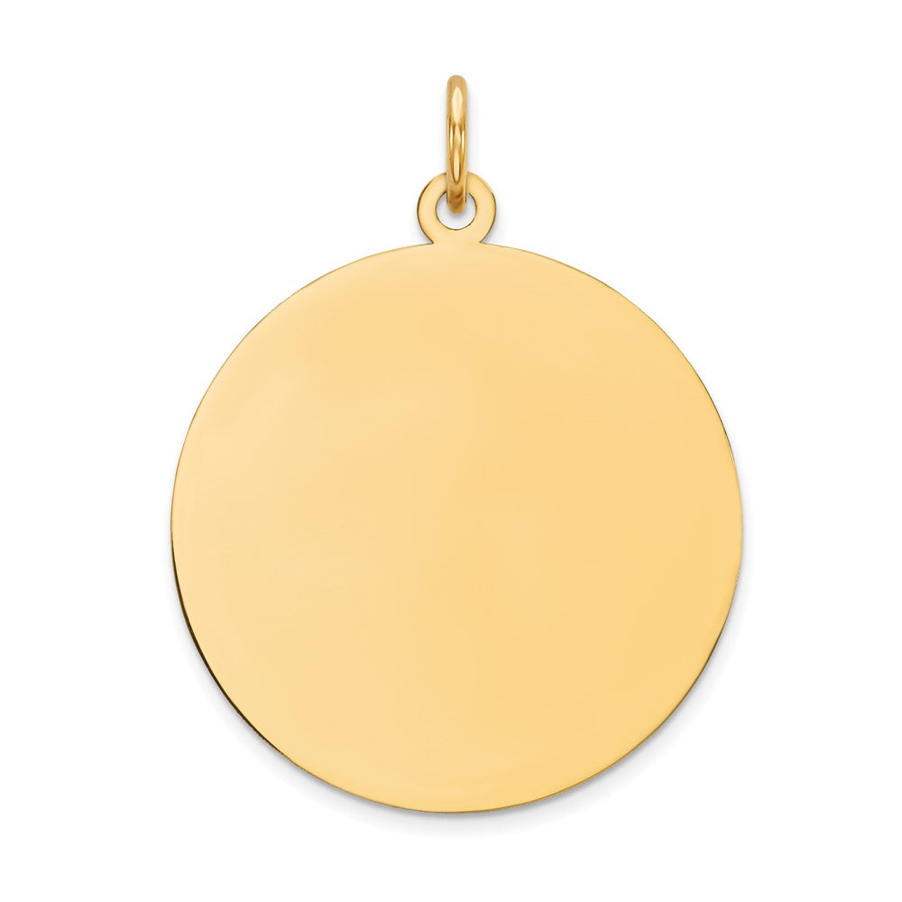 14k Plain .011 Gauge Circular Engravable Disc Charm