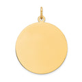 14k Plain .011 Gauge Circular Engravable Disc Charm