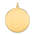14k Plain .013 Gauge Circular Engravable Disc Charm