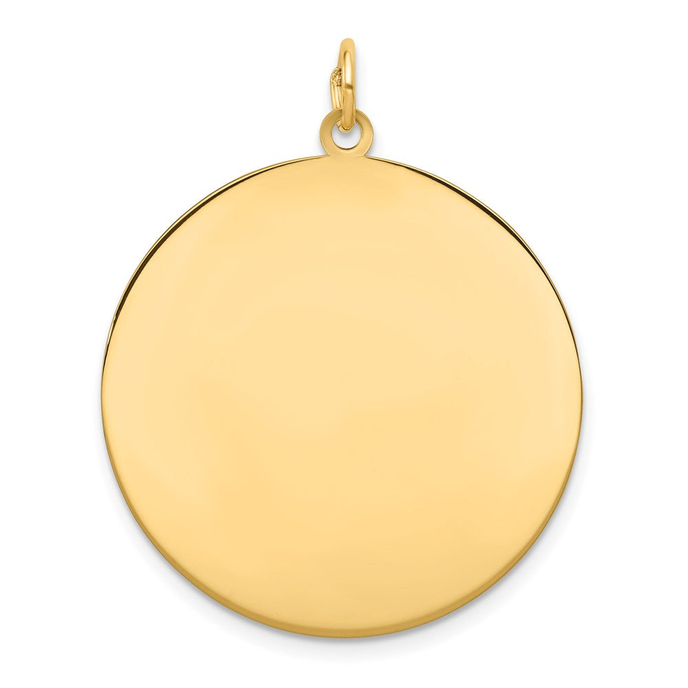 14k Plain .013 Gauge Circular Engravable Disc Charm