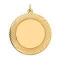 14k Etched Design .018 Gauge Circular Engravable Disc Charm