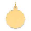 14k .027 Gauge Engravable Scalloped Disc Charm
