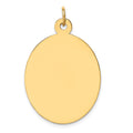 14k Plain .018 Gauge Engravable Oval Disc Charm