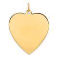 14k Plain .018 Gauge Engravable Heart Disc Charm