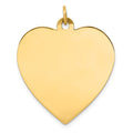 14k Plain .027 Gauge Engravable Heart Disc Charm