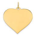14k Plain .011 Gauge Engravable Heart Disc Charm