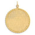 14k Patterned .013 Gauge Engravable Rope Disc w/Satin Back