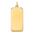 10k Plain .018 Gauge Engravable Rectangular Disc Charm