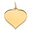 10K Heart Disc Charm