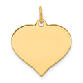 14K Heart Disc Charm